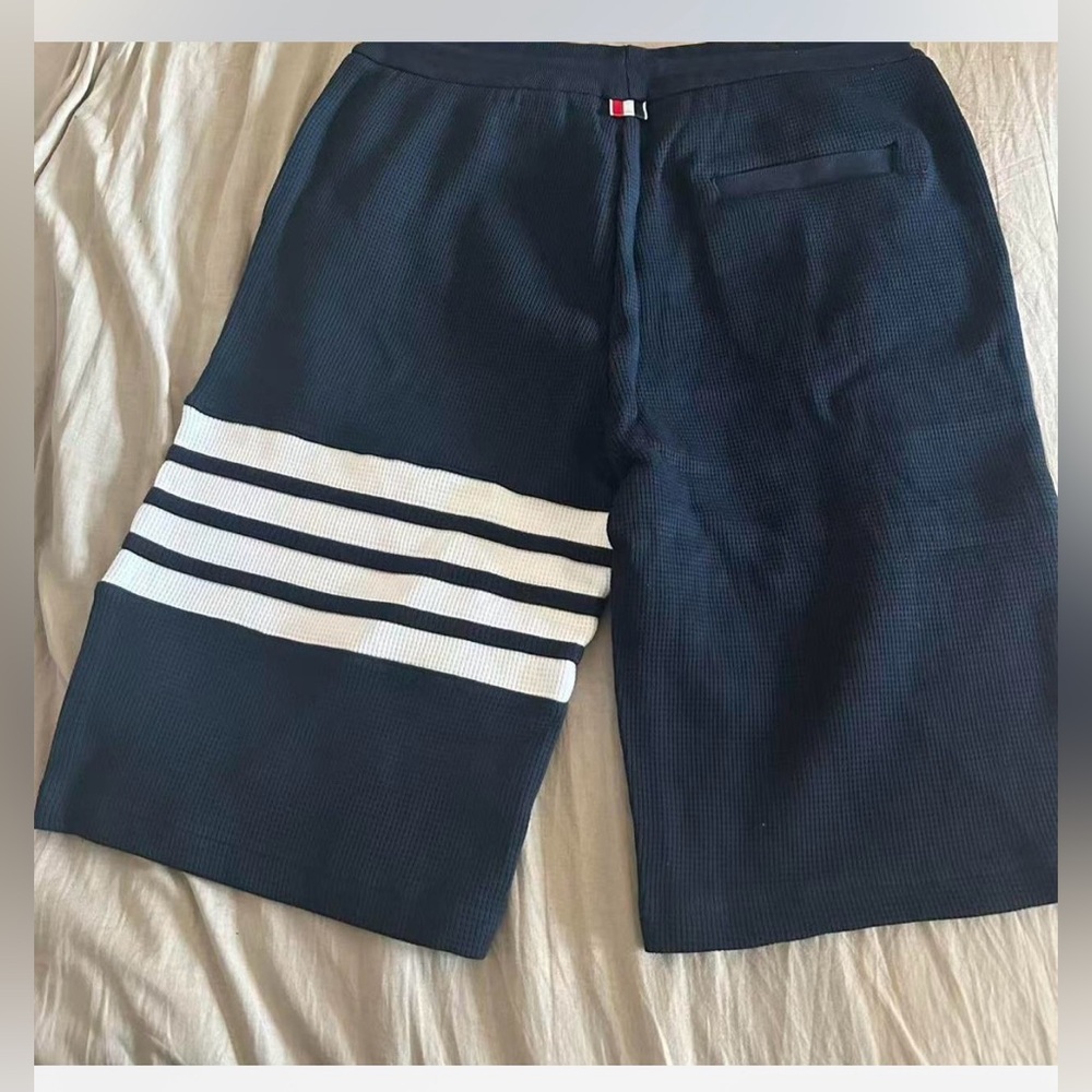 Thom Browne Bermuda‎ 4-Bar Navy Blue Sweat Shorts Size 3 / S - Picture 7 of 9